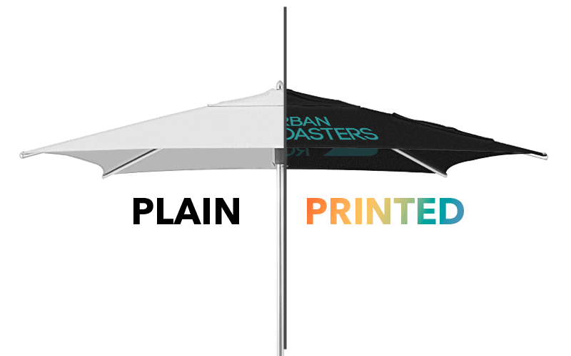 custom print cafe umbrella