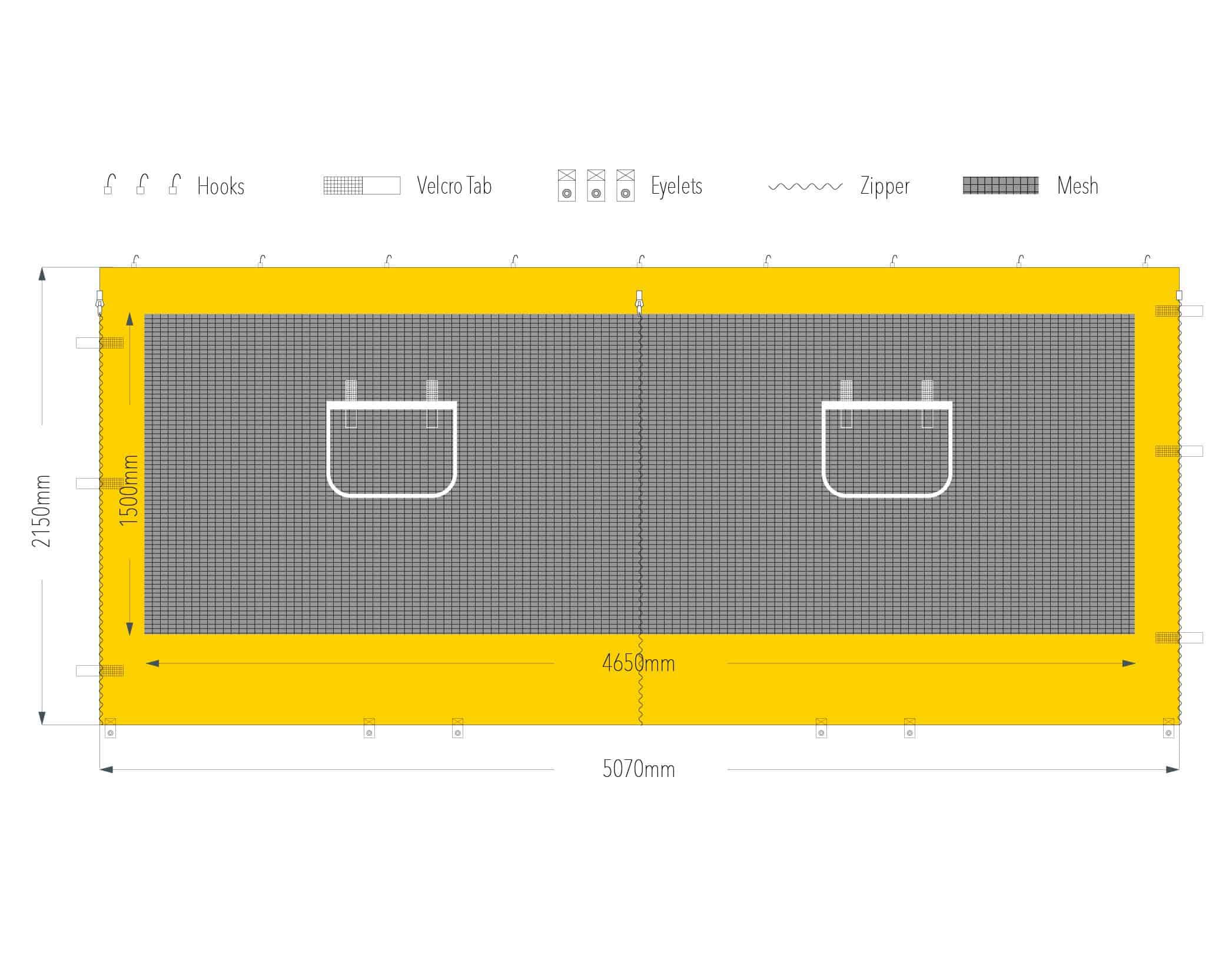 4.5m service window wall