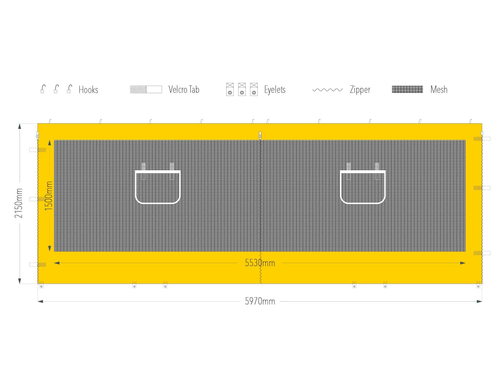 4.5m service window wall